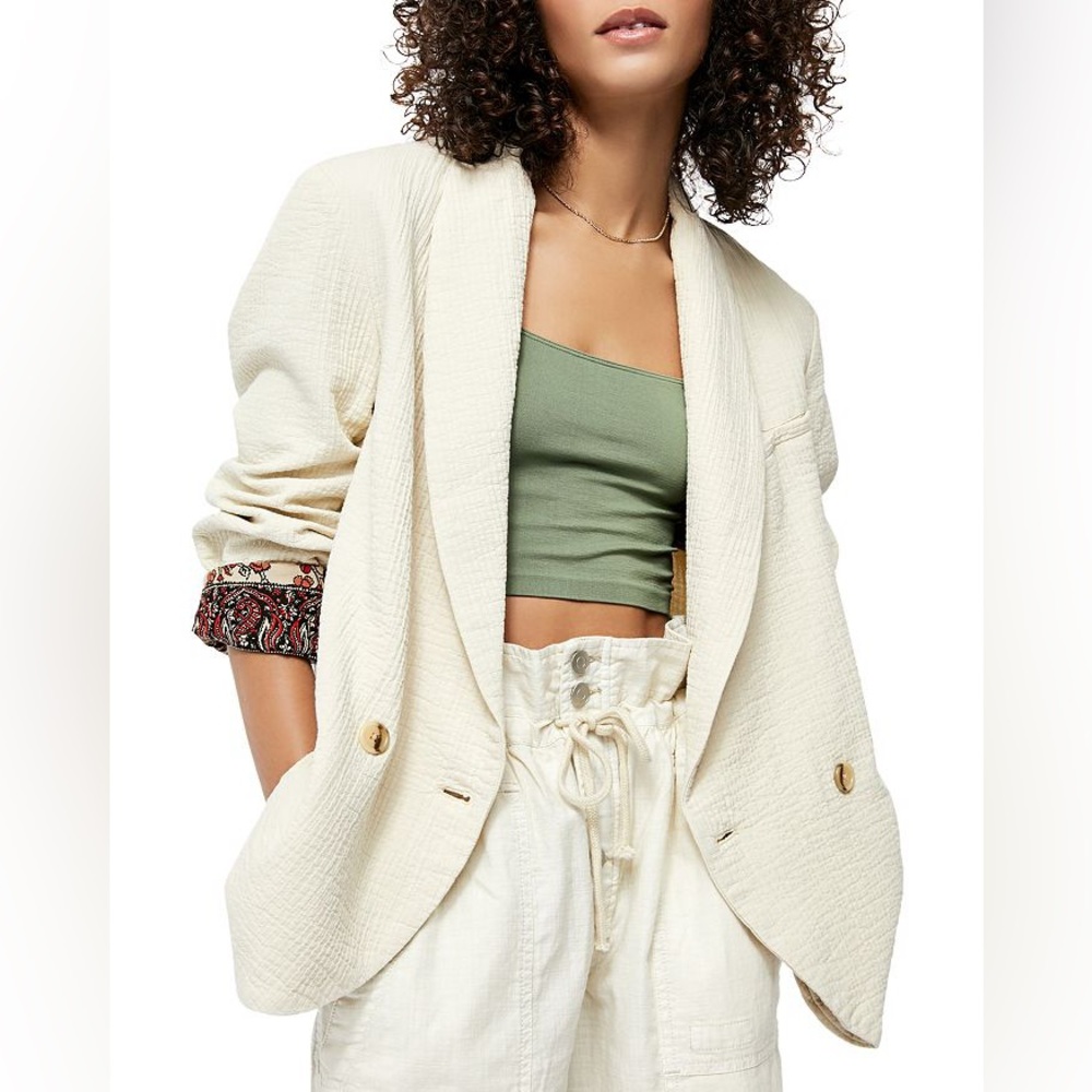Free‎ People - Rowan Blazer in Ecru ivory